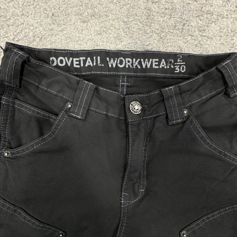 Dovetail Workwear The Maven Slim Black Cordura Utility Work Pants Womens 28x30 - Picture 3 of 13